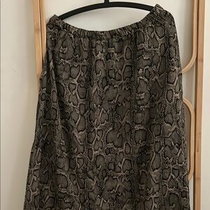 Drykorn snake print skirt (L)